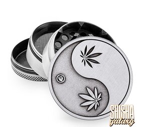 Fire Flow Metall Grinder - Yin Yang - Ø 50 mm - 4 Teilig - Silver Fire Flow Metall Grinder - Yin Yang - Ø 50 mm - 4 Teilig - Silver