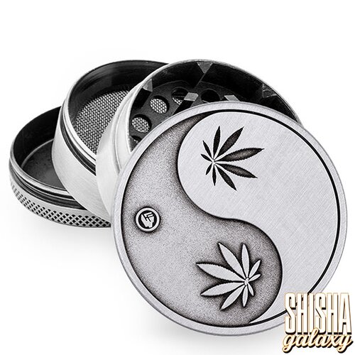 Fire Flow Fire Flow - Metall Grinder - Yin Yang - Ø 50 mm - 4 Teilig - Silver