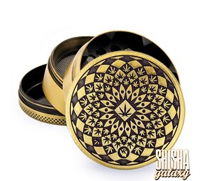 Fire Flow Metall Grinder - Leaf Pattern - Ø 50 mm - 4 Teilig - Gold Fire Flow Metall Grinder - Leaf Pattern - Ø 50 mm - 4 Teilig - Gold