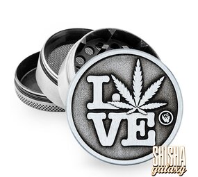 Fire Flow Metall Grinder - 420 Love - Ø 50 mm - 4 Teilig - Silver Fire Flow Metall Grinder - 420 Love - Ø 50 mm - 4 Teilig - Silver