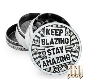 Fire Flow Metall Grinder - Keep Blazing - Ø 50 mm - 4 Teilig - Silver Fire Flow Metall Grinder - Keep Blazing - Ø 50 mm - 4 Teilig - Silver