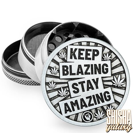 Fire Flow Fire Flow - Metall Grinder - Keep Blazing - Ø 50 mm - 4 Teilig - Silver Fire Flow Fire Flow - Metall Grinder - Keep Blazing - Ø 50 mm - 4 Teilig - Silver