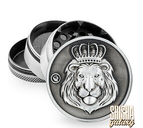 Fire Flow Metall Grinder - Rasta Lion - Ø 50 mm - 4 Teilig - Silver Fire Flow Metall Grinder - Rasta Lion - Ø 50 mm - 4 Teilig - Silver