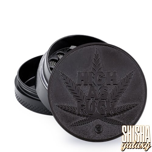 Fire Flow Fire Flow - Metall Grinder - Black High As Fuck - Ø 40 mm - 3 Teilig - Black