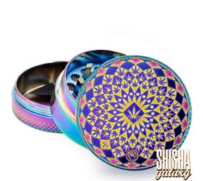 Fire Flow Metall Grinder - Icy Leaf Pattern - Ø 40 mm - 3 Teilig - Rainbow Fire Flow Metall Grinder - Icy Leaf Pattern - Ø 40 mm - 3 Teilig - Rainbow