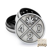 Metall Grinder - 420 Logo - Ø 40 mm - 3 Teilig - Silver