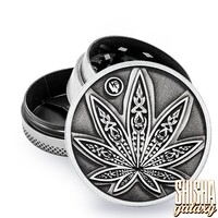 Metall Grinder - Neon Leaves 3/4 - Ø 40 mm - 3 Teilig - Silver