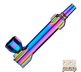 High Champ Spaceship Metal - 9 cm - Metall Handpfeife inkl. Sieb - Rainbow High Champ Spaceship Metal - 9 cm - Metall Handpfeife inkl. Sieb - Rainbow