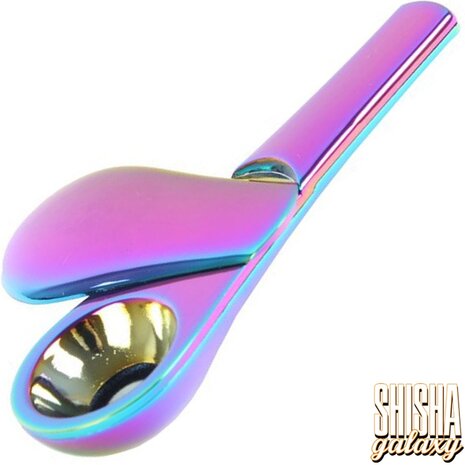 High Champ Champ High - Spoon - 7 cm - Metall Handpfeife inkl. Deckel - Rainbow High Champ Champ High - Spoon - 7 cm - Metall Handpfeife inkl. Deckel - Rainbow