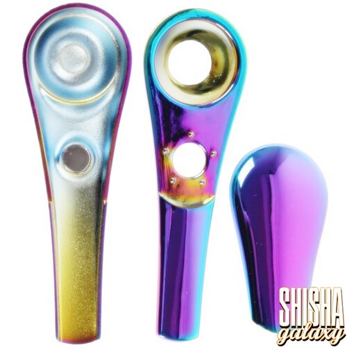 High Champ Champ High - Spoon - 7 cm - Metall Handpfeife inkl. Deckel - Rainbow