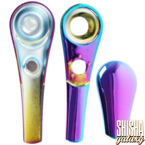 High Champ Champ High - Spoon - 7 cm - Metall Handpfeife inkl. Deckel - Rainbow High Champ Champ High - Spoon - 7 cm - Metall Handpfeife inkl. Deckel - Rainbow