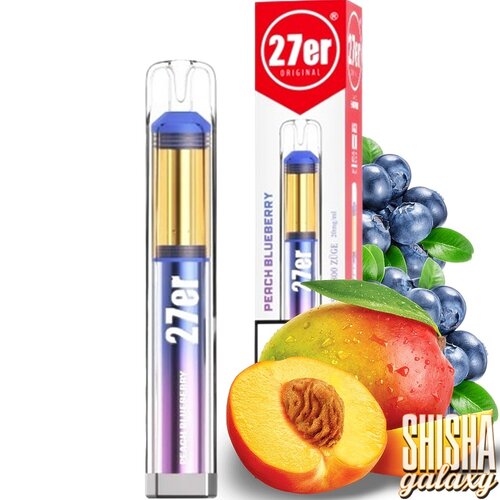 Venookah 27er 27er Vape by Vennokah - Peach Blueberry - Einweg E-Shisha - 800 Züge / Nikotin 20 mg