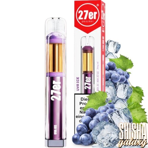 Venookah 27er 27er Vape by Vennokah - UVA Ice - Einweg E-Shisha - 800 Züge / Nikotin 20 mg