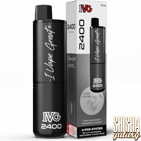 IVG IVG 2400 - Pod Kit - Akku 1000 mAh - Grey - 4er Pod-System - E-Zigarette