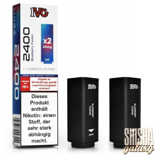 IVG IVG 2400 - Blueberry Fusion - Liquid Pod - 2 ml - Nikotin 20 mg - 2er Pack (4 ml)