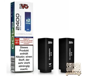 IVG IVG 2400 - Blue Raspberry Ice - Liquid Pod - Nikotin 20 mg - 2er Pack IVG IVG 2400 - Blue Raspberry Ice - Liquid Pod - Nikotin 20 mg - 2er Pack