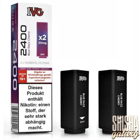 IVG IVG 2400 - Blue Razz Cherry - Liquid Pod - 2 ml - Nikotin 20 mg - 2er Pack (4 ml) IVG IVG 2400 - Blue Razz Cherry - Liquid Pod - 2 ml - Nikotin 20 mg - 2er Pack (4 ml)