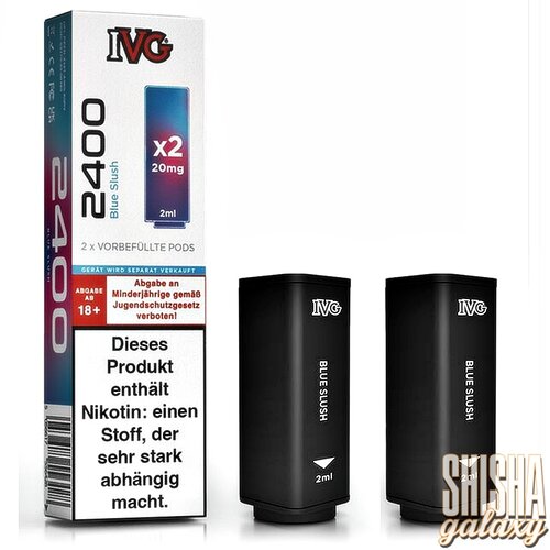 IVG IVG 2400 - Blue Slush - Liquid Pod - 2 ml - Nikotin 20 mg - 2er Pack (4 ml)