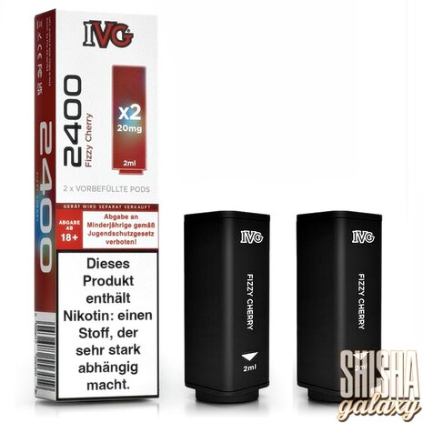 IVG IVG 2400 - Fizzy Cherry - Liquid Pod - 2 ml - Nikotin 20 mg - 2er Pack (4 ml) IVG IVG 2400 - Fizzy Cherry - Liquid Pod - 2 ml - Nikotin 20 mg - 2er Pack (4 ml)
