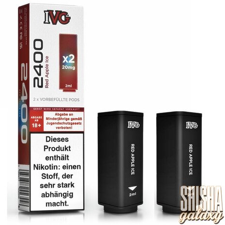 IVG IVG 2400 - Red Apple Ice - Liquid Pod - 2 ml - Nikotin 20 mg - 2er Pack (4 ml)