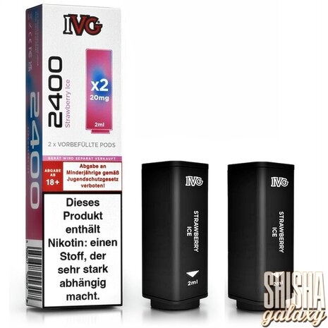 IVG IVG 2400 - Strawberry Ice - Liquid Pod - 2 ml - Nikotin 20 mg - 2er Pack (4 ml) IVG IVG 2400 - Strawberry Ice - Liquid Pod - 2 ml - Nikotin 20 mg - 2er Pack (4 ml)