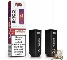 IVG IVG 2400 - Strawberry Watermelon - Liquid Pod - Nikotin 20 mg - 2er Pack IVG IVG 2400 - Strawberry Watermelon - Liquid Pod - Nikotin 20 mg - 2er Pack