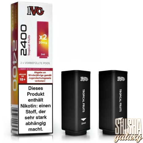 IVG IVG 2400 - Tropical Fruits - Liquid Pod - 2 ml - Nikotin 20 mg - 2er Pack (4 ml) IVG IVG 2400 - Tropical Fruits - Liquid Pod - 2 ml - Nikotin 20 mg - 2er Pack (4 ml)