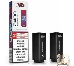 IVG IVG 2400 - Watermelon Ice - Liquid Pod - Nikotin 20 mg - 2er Pack IVG IVG 2400 - Watermelon Ice - Liquid Pod - Nikotin 20 mg - 2er Pack