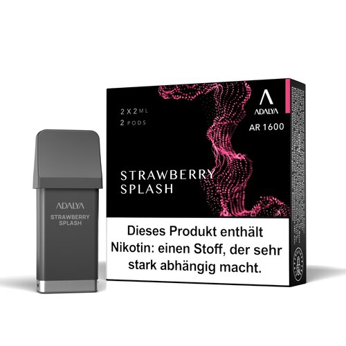 Adalya Adalya AR 1600 - Strawberry Splash - Liquid Pod - 2 ml - Nikotin 12 mg - 2er Pack (4 ml)