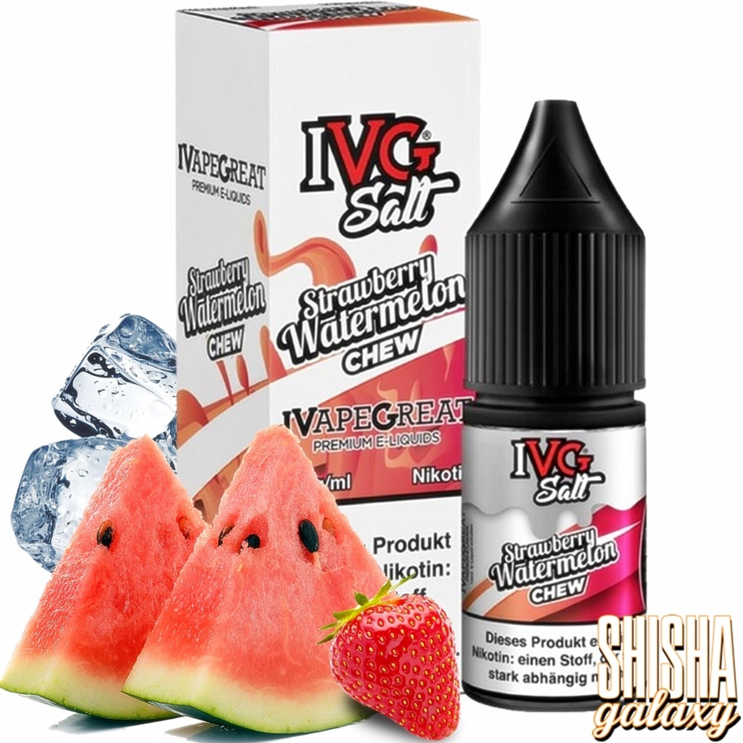 IVG Salt - Strawberry Watermelon Chew - E-Liquid - Nikotin 20 mg/ml -  Shisha Galaxy