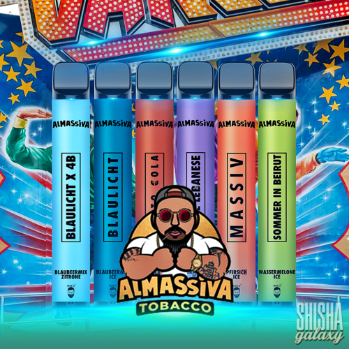 Kaufen Sie ALMASSIVA VAPE - Blaulicht - 17mg - Einweg E-Shisha -  Blaubeermix ICE