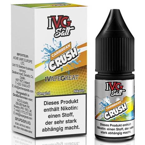 IVG IVG Salt - Caribbean Crush - E-Liquid - Nikotin 10 mg/ml IVG IVG Salt - Caribbean Crush - E-Liquid - Nikotin 10 mg/ml