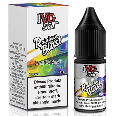 IVG IVG Salt - Rainbow Blast - E-Liquid - Nikotin 10 mg/ml IVG IVG Salt - Rainbow Blast - E-Liquid - Nikotin 10 mg/ml