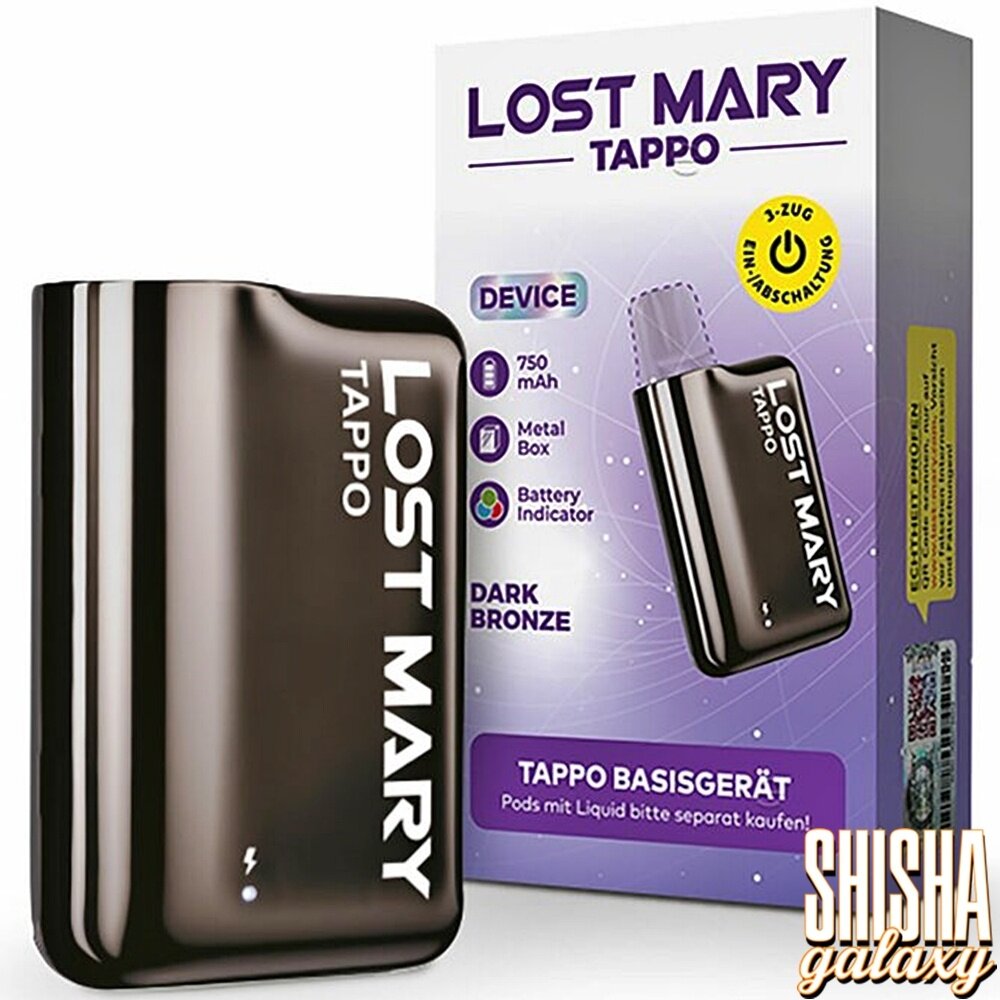 Lost Mary Tappo Lost Mary Tappo - Pod Kit - Akku 750 mAh - Dark Bronze - E-Zigarette Lost Mary Tappo Lost Mary Tappo - Pod Kit - Akku 750 mAh - Dark Bronze - E-Zigarette