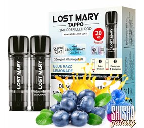 Lost Mary Tappo Tappo - Blue Razz Lemonade - Liquid Pod - Nikotin 20 mg - 2er Pack Lost Mary Tappo Tappo - Blue Razz Lemonade - Liquid Pod - Nikotin 20 mg - 2er Pack