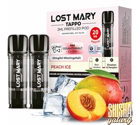 Lost Mary Tappo Tappo - Peach Ice - Liquid Pod - Nikotin 20 mg - 2er Pack Lost Mary Tappo Tappo - Peach Ice - Liquid Pod - Nikotin 20 mg - 2er Pack