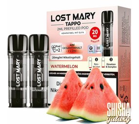 Lost Mary Tappo Tappo - Watermelon - Liquid Pod - Nikotin 20 mg - 2er Pack Lost Mary Tappo Tappo - Watermelon - Liquid Pod - Nikotin 20 mg - 2er Pack