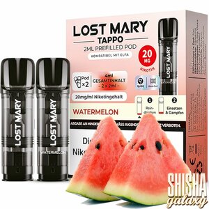 Lost Mary Tappo Tappo - Watermelon - Liquid Pod - Nikotin 20 mg - 2er Pack