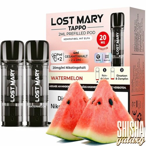 Lost Mary Tappo Lost Mary Tappo by Elfbar - Watermelon - Prefilled Liquid Pod - 2 ml - Nikotin 20 mg - 2er Pack