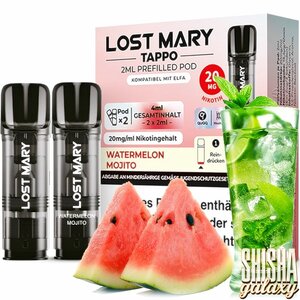 Lost Mary Tappo Tappo - Watermelon Mojito - Liquid Pod - Nikotin 20 mg - 2er Pack