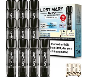 Lost Mary Tappo Tappo - Blue Razz Lemonade - Liquid Pod - Nikotin 20 mg - 10er Pack Lost Mary Tappo Tappo - Blue Razz Lemonade - Liquid Pod - Nikotin 20 mg - 10er Pack