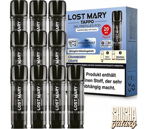 Lost Mary Tappo Tappo - Cranberry Grape - Liquid Pod - Nikotin 20 mg - 10er Pack Lost Mary Tappo Tappo - Cranberry Grape - Liquid Pod - Nikotin 20 mg - 10er Pack