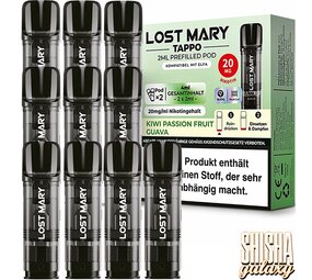 Lost Mary Tappo Tappo - Kiwi Passion Fruit Guava - Liquid Pod - Nikotin 20 mg - 10er Pack Lost Mary Tappo Tappo - Kiwi Passion Fruit Guava - Liquid Pod - Nikotin 20 mg - 10er Pack