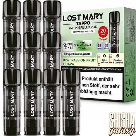 Lost Mary Tappo Lost Mary Tappo - Kiwi Passion Fruit Guava - Liquid Pod - 2 ml - Nikotin 20 mg - 10er Pack (5x2er Pack)