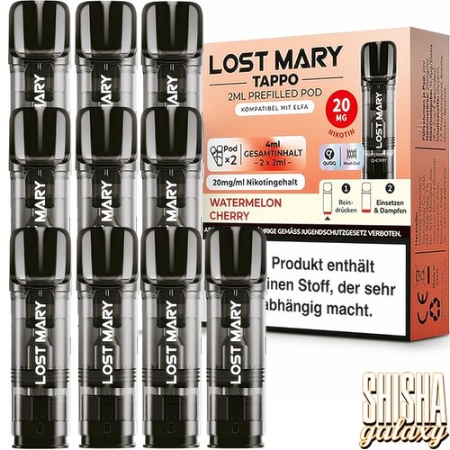 Lost Mary Tappo Lost Mary Tappo by Elfbar - Watermelon Cherry - Prefilled Liquid Pod - 2 ml - Nikotin 20 mg - 10er Pack