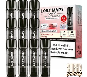 Lost Mary Tappo Tappo - Watermelon Mojito - Liquid Pod - Nikotin 20 mg - 10er Pack Lost Mary Tappo Tappo - Watermelon Mojito - Liquid Pod - Nikotin 20 mg - 10er Pack