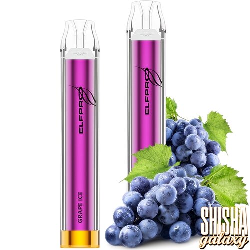 Elfpro Elfpro - Grape Ice - 10er Packung / Display (Sparset) - Einweg E-Shisha - 700 Züge / Nikotin 20 mg