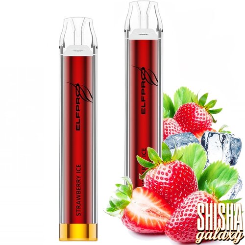 Elfpro Elfpro - Strawberry Ice - 10er Packung / Display (Sparset) - Einweg E-Shisha - 700 Züge / Nikotin 20 mg