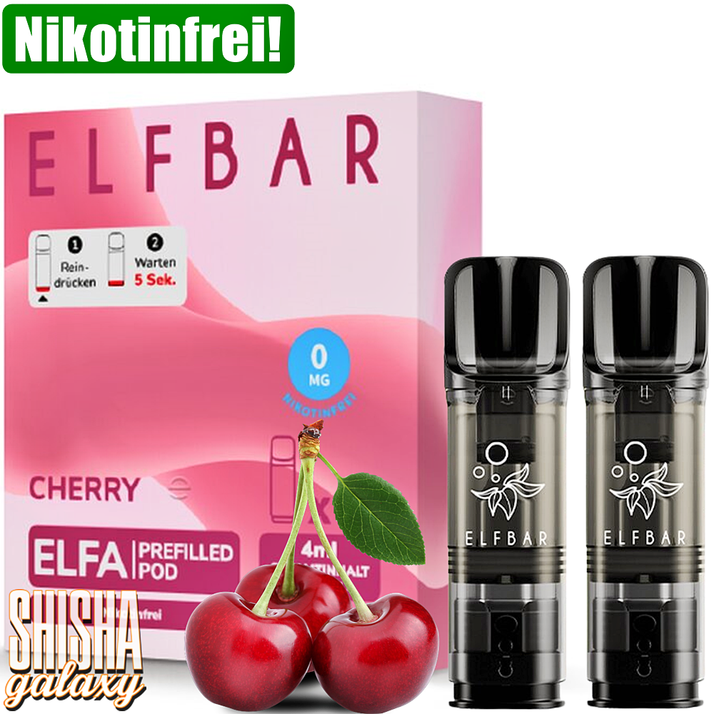 Elfbar Elfbar - ELFA - Cherry - Liquid Pod - 2 ml - Nikotinfrei - 2er Pack (4ml) Elfbar Elfbar - ELFA - Cherry - Liquid Pod - 2 ml - Nikotinfrei - 2er Pack (4ml)