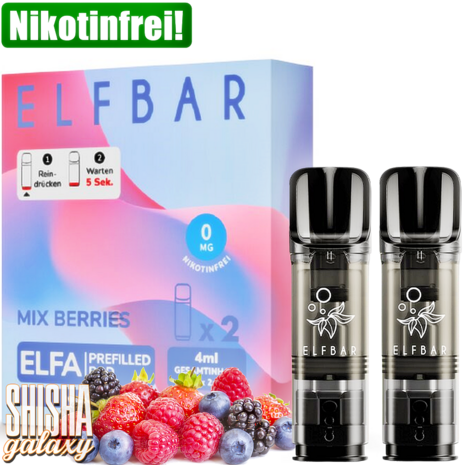 Elfbar Elfbar - ELFA - Mix Berries - Liquid Pod - 2 ml - Nikotinfrei - 2er Pack (4ml)